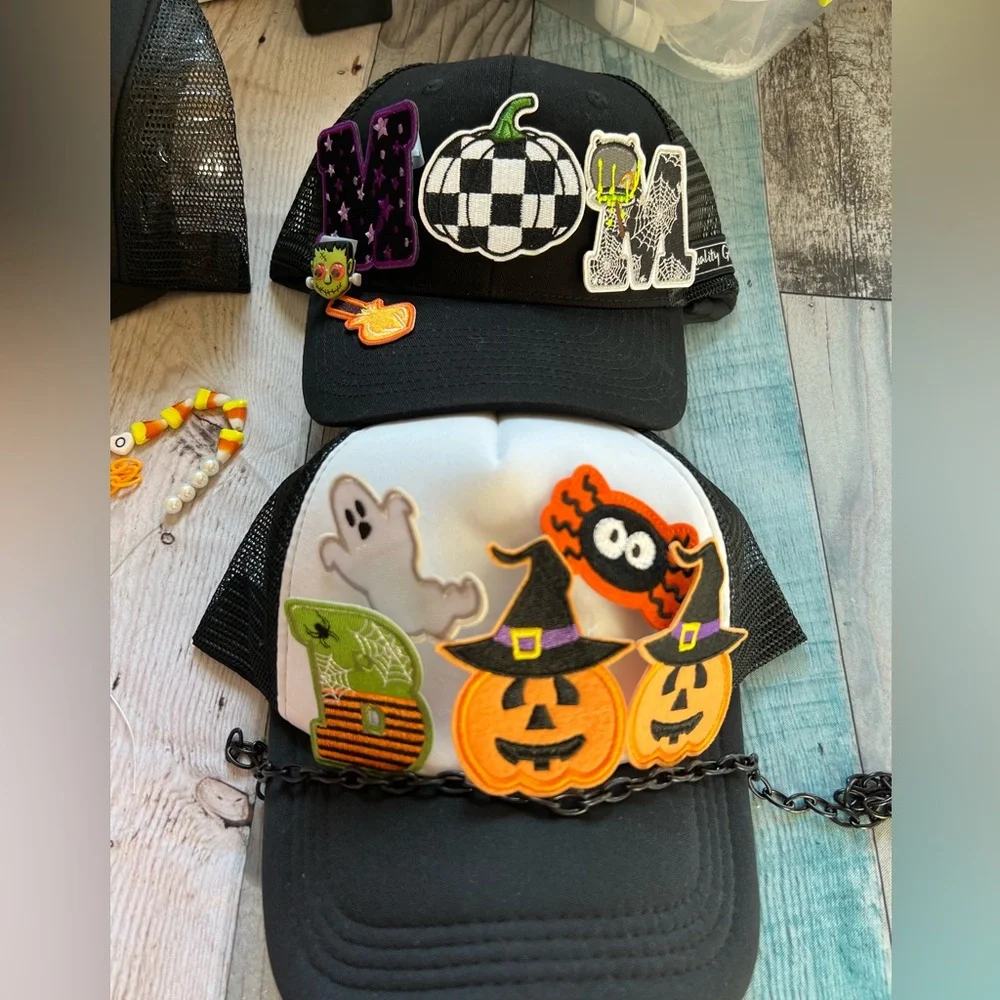 Custom designed hats you pick theme/colors christmas Halloween sports Disney